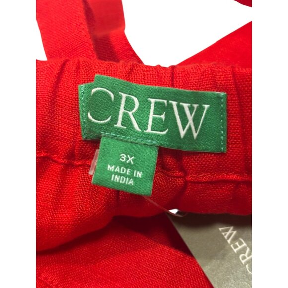 J.Crew 3X Red Linen Tank Top Sleeveless Summer Blouse NWT Plus Size - Picture 5 of 8